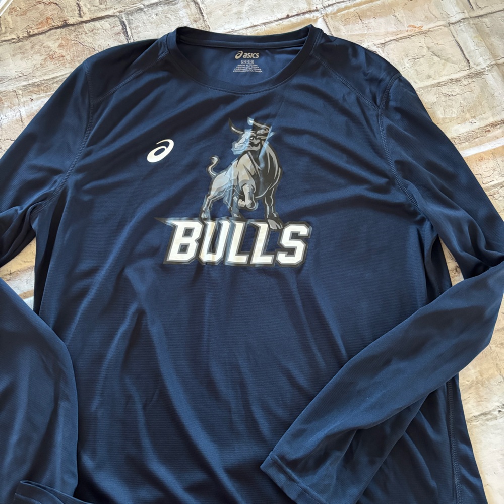 Asics Navy Blue Bulls Tee